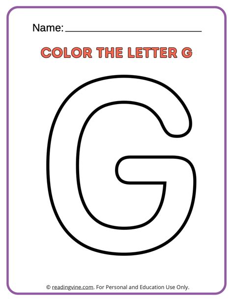 Letter G Printables