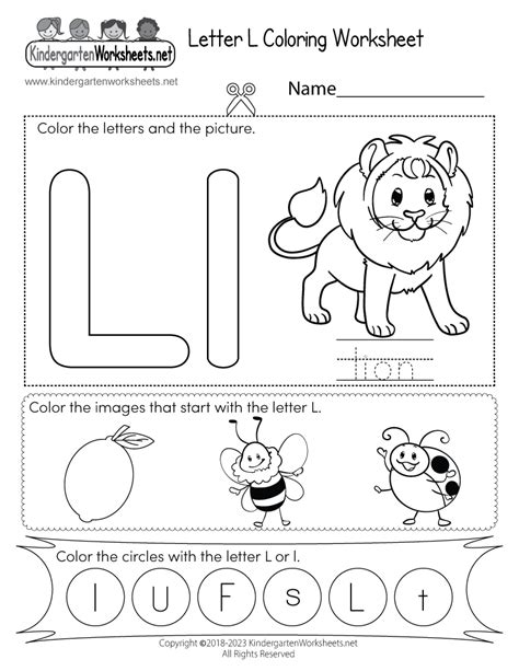 Letter L Worksheets Free Printables