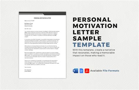 Letter Of Motivation Template
