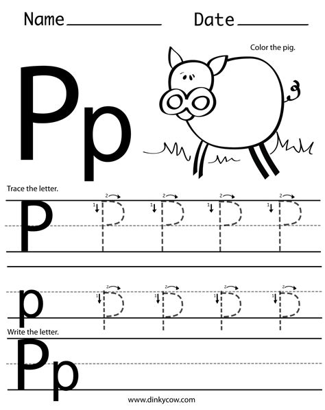 Letter P Printable Worksheets