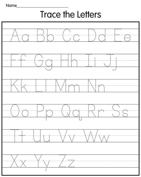 Letter Tracing Free Printable