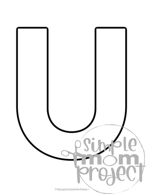 Letter U Template