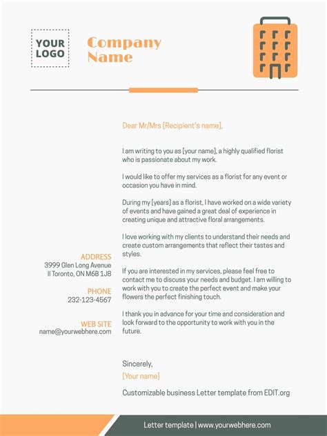 Letter Writing Template