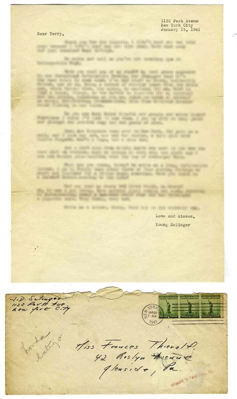 Letters to J. D. Salinger Epub
