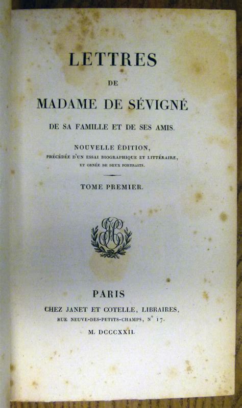 Lettres de Madame de S Vign , de Sa Famille Et de Ses Amis... PDF