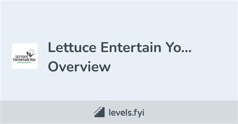 Lettuce Entertain You Application Overview