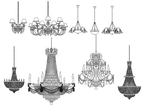 Level Up Your Designs: Download Free Chandelier CAD Blocks Today!