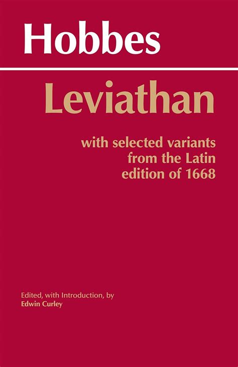 Leviathan With selected variants from the Latin edition of 1668 Hackett Classics Doc