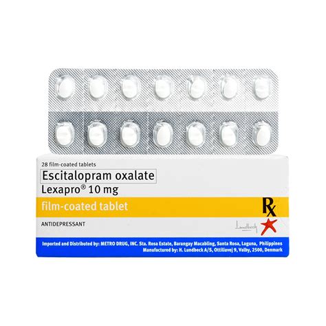 Lexapro Escitalopram Oxalate Tabletsoral Solution Nda Epub