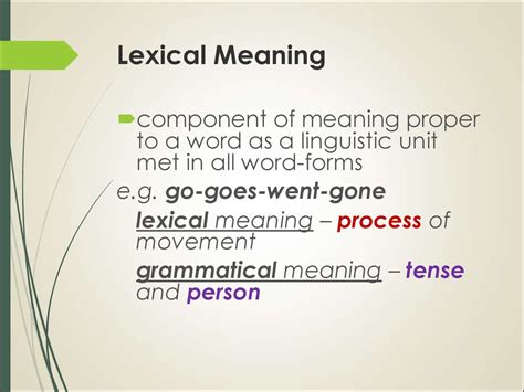 Lexical Meaning and Usage