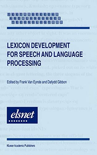 Lexicon Development for Speech and Language Processing 1st Edition Doc