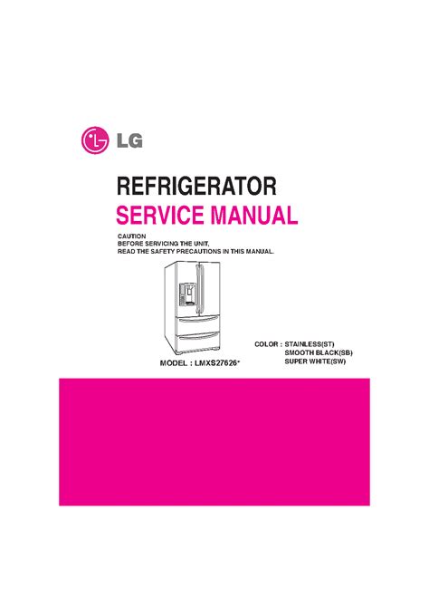 Lg Lmxs27626s Service Manual Repair Guide.. Reader