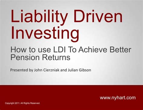 Liability Driven Investing: A Comprehensive Guide to Managing Your Pension