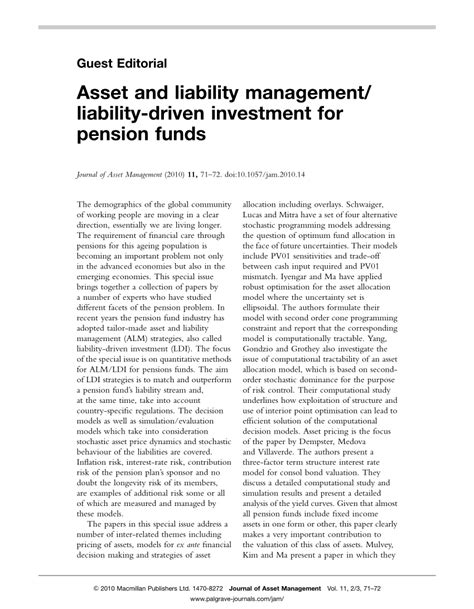 Liability-Driven Investment for Pension Funds: A Comprehensive Guide