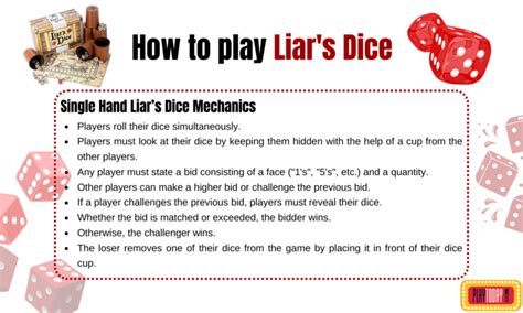 Liars Dice Game Rules: A Comprehensive Guide