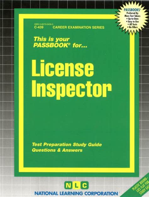 License InspectorPassbooks Career Examination Series C-439 PDF