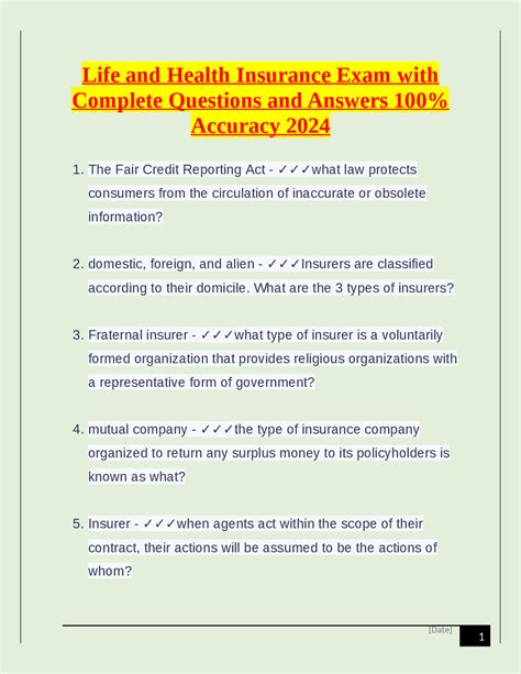 Life Insurance Questions And Answers Epub