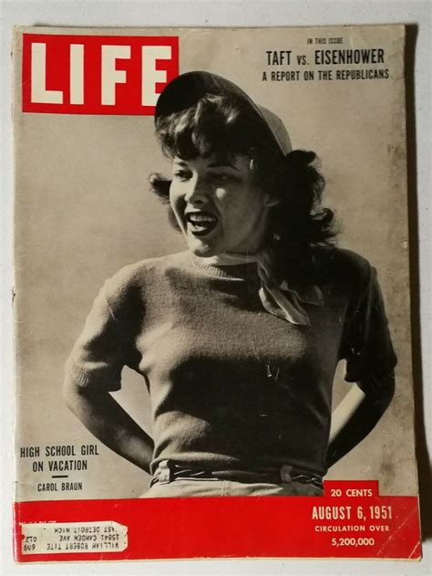 Life Magazine: 1951 August 6- High School Girl on Vacation, Carol Braun (on cover) Ebook Reader