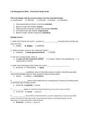 Life Management Skills Final Exam Answers Epub