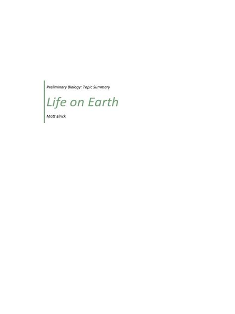 Life On Earth Dot Point Answers Epub