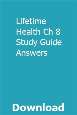 Lifetime Health Ch 8 Study Guide Answers Kindle Editon