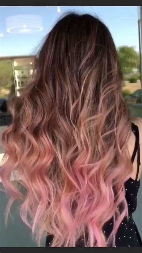 Light Brown to Ombre Pink Hues: