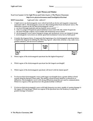 Light Waves And Matter Answers Key Reader