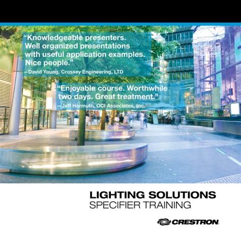 Lighting Solutions Specifier Training Control Systems Reader