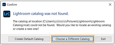 Lightroom Catalog Was Not Found