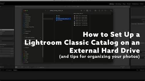 Lightroom Classic Catalog On External Drive
