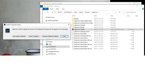 Lightroom Wont Display Which Catalog Is Open