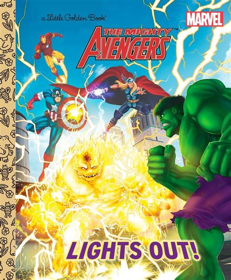 Lights Out Marvel Mighty Avengers Little Golden Book