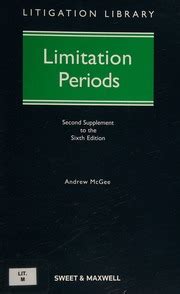 Limitation Periods 6th Edition PDF