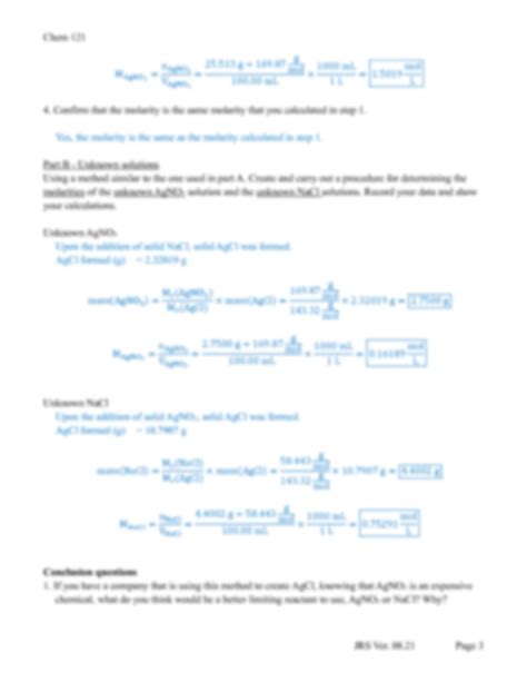 Limiting Reactants Lab Answers PDF