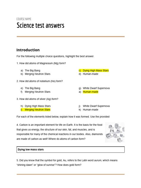 Lincoln Academy Science Test Answers Doc