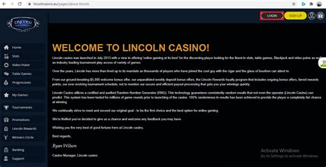 Lincoln Casino Login