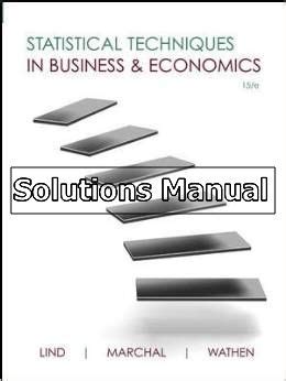 Lind 15 Edition Statistics Solutions Reader