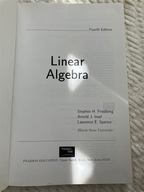 Linear Algebra 4th Ed Digtro Ebook Epub