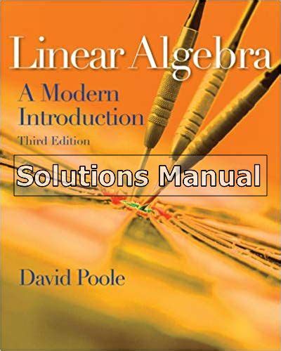 Linear Algebra David Poole 3rd Edition Solutions Reader