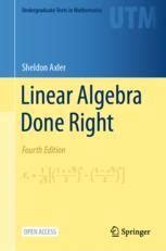 Linear Algebra Done Right Corrected 2nd Printing Reader