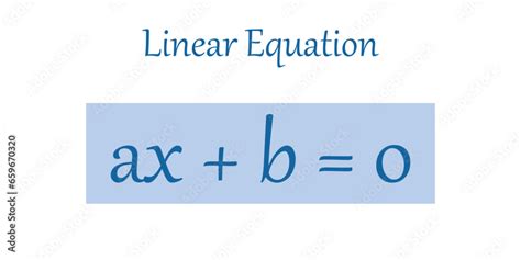 Linear Equations (1st Degree):