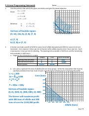 Linear Programming Homework Solutions Doc