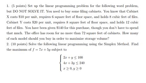 Linear Programming Word Problems Solutions Reader