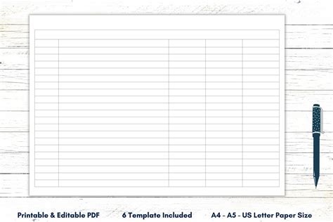 Lined Chart Template