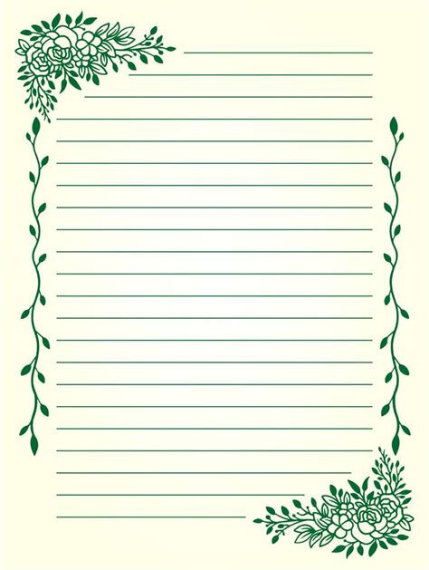 Lined Stationery Paper Printable