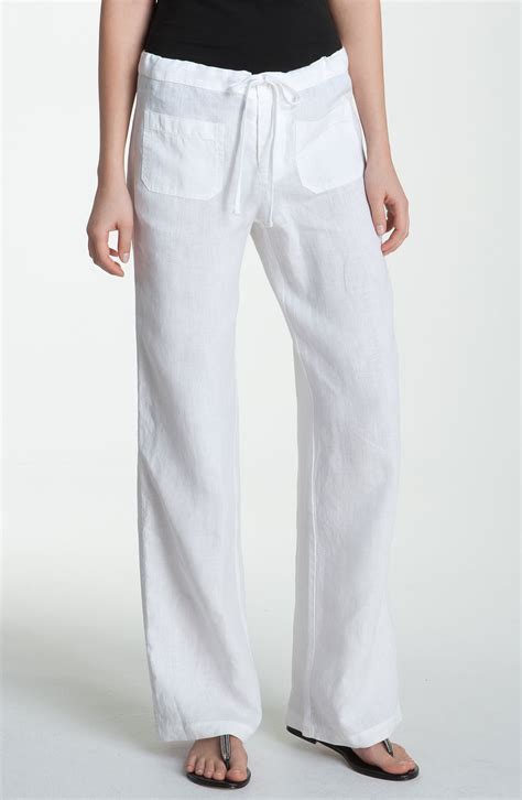 Linen drawstring pants