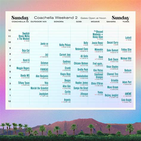 Lineup and Schedule