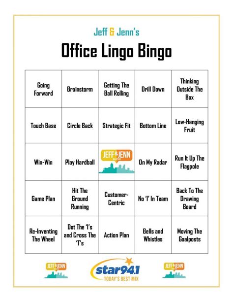 Lingo Bingo The Office PDF