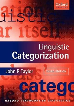 Linguistic Categorization Oxford Textbooks in Linguistics Kindle Editon