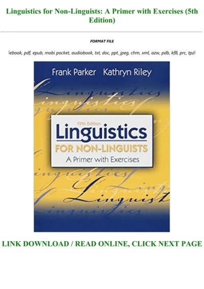 Linguistics-for-non-linguists-5th-edition Ebook Doc